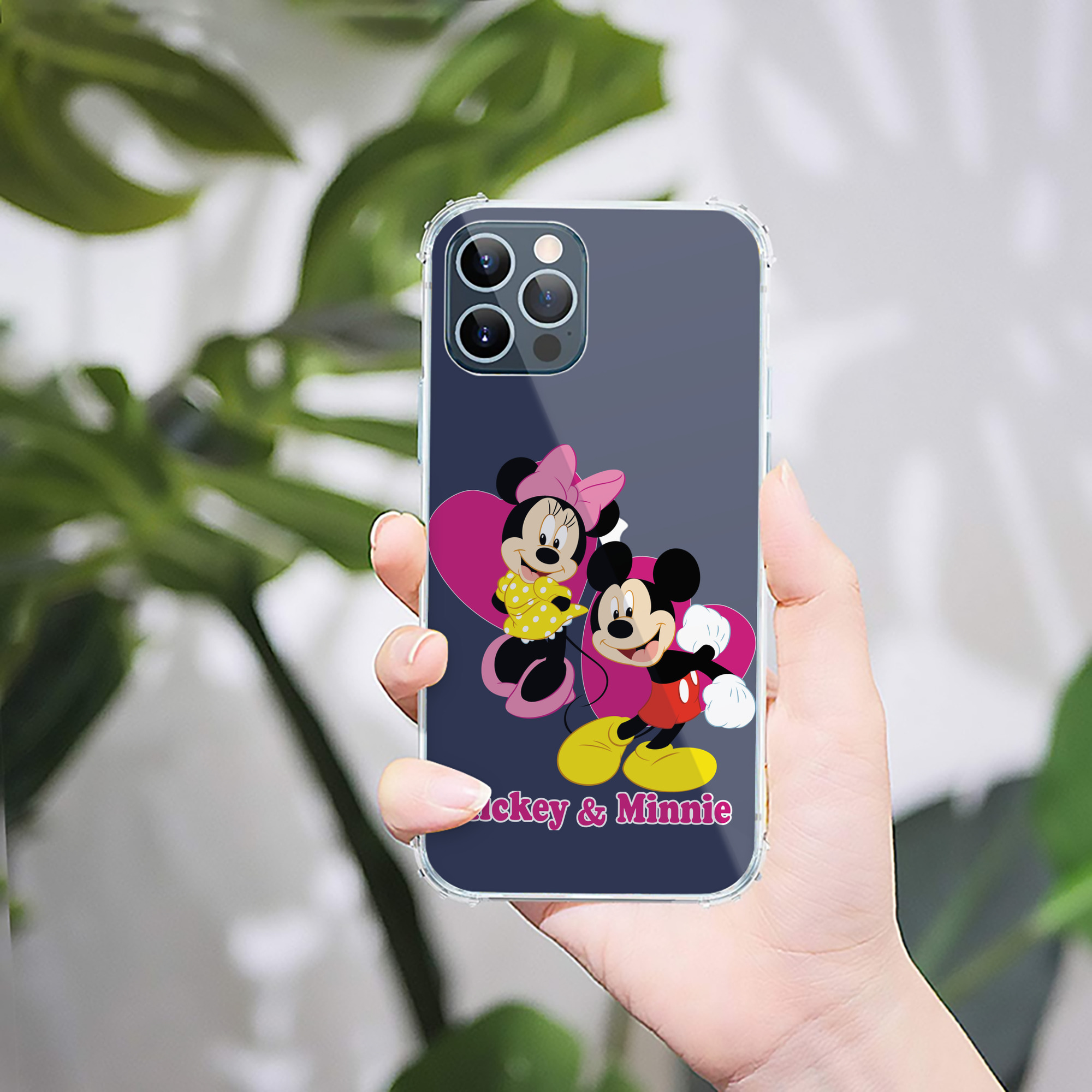 （画像用） ミッキーマウス Mickey Mouse 【iPhone 12シリーズ対応】透明スマホケース（クリアソフトケース）
